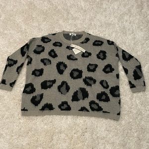 She and Sky Leopard Print Sweater